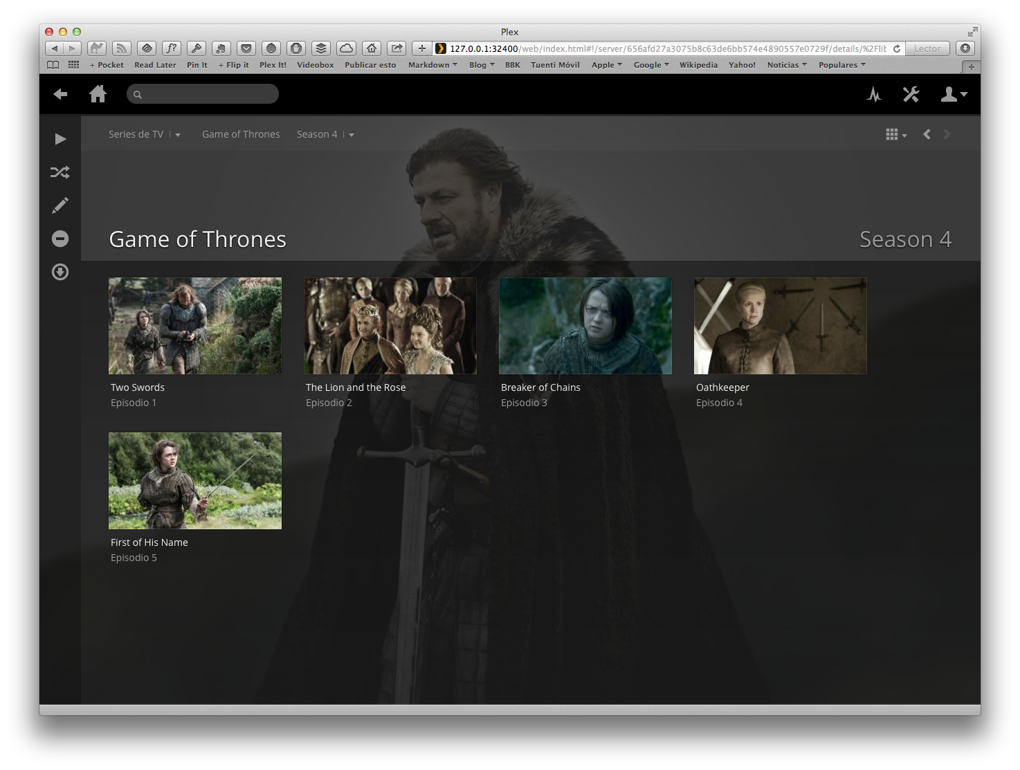 Plex - Series TV - Game of Thrones - Season 4