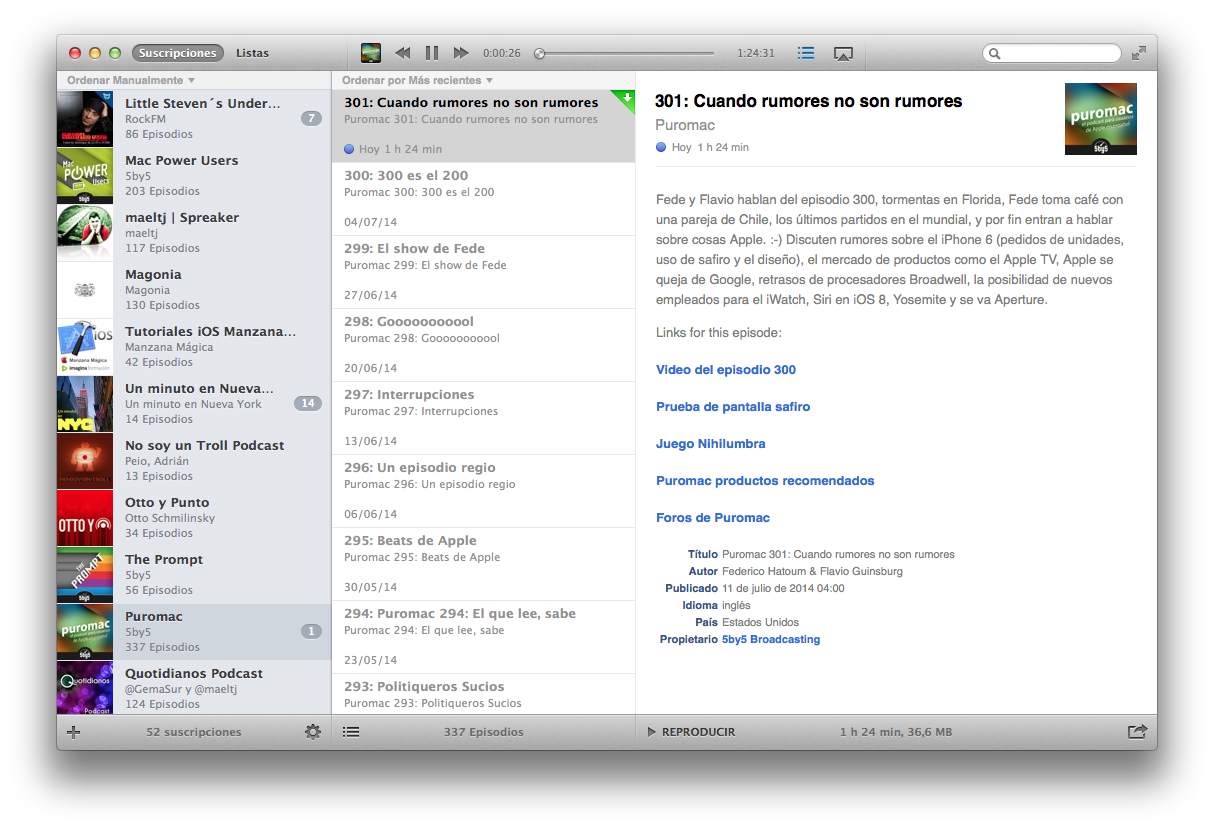 Instacast para Mac