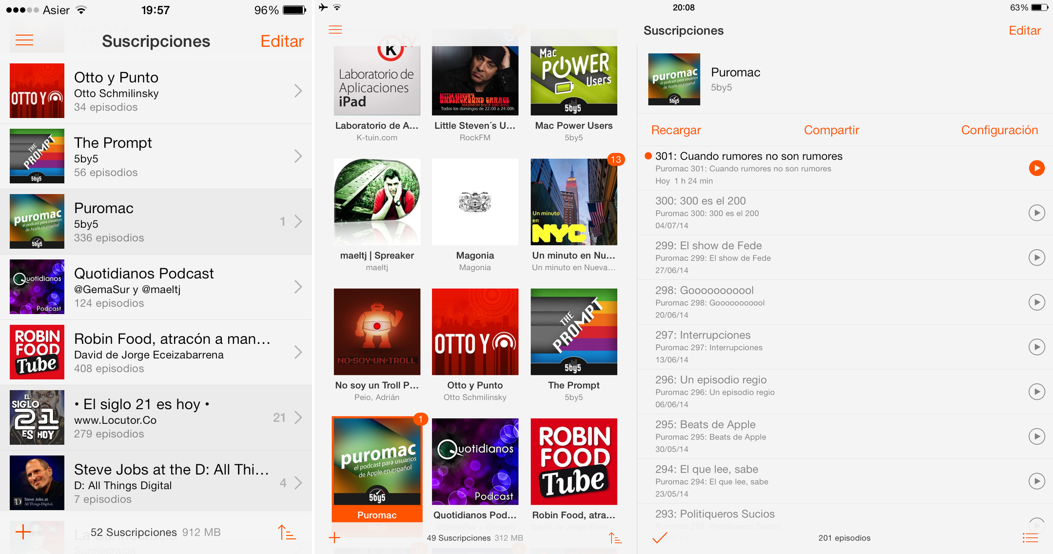 Instacast para iOS