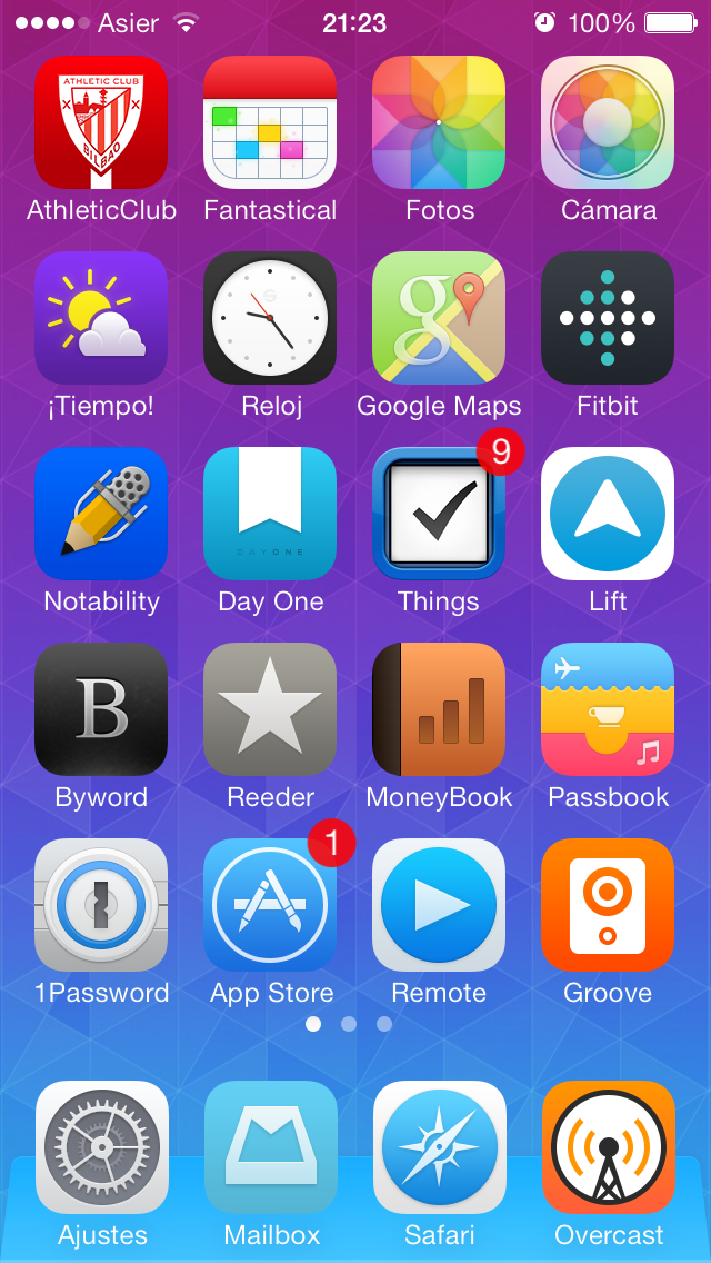 Mi homescreen — Septiembre 2014