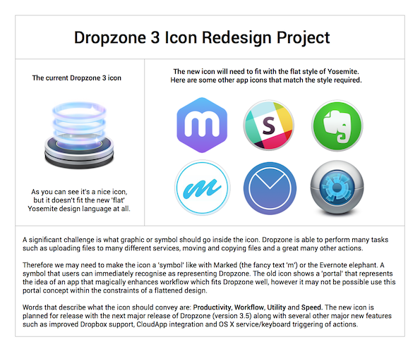 Especificación para el Proyecto de Rediseño del Icono de Dropzone 3